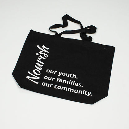 Black Jumbo Heavy Cotton Canvas Tote Bags